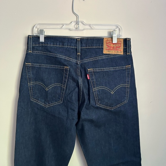 Levis 505 Regular Dark Wash Jeans Size 32x32 - Picture 6 of 9